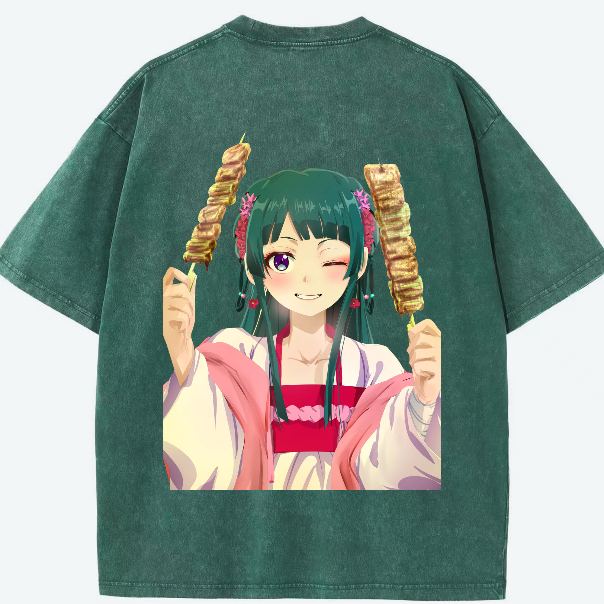 （画像用） 薬屋のひとりごと The Apothecary Diaries 綿100% ヴィンテージ風 半袖Tシャツ（背面プリント）
